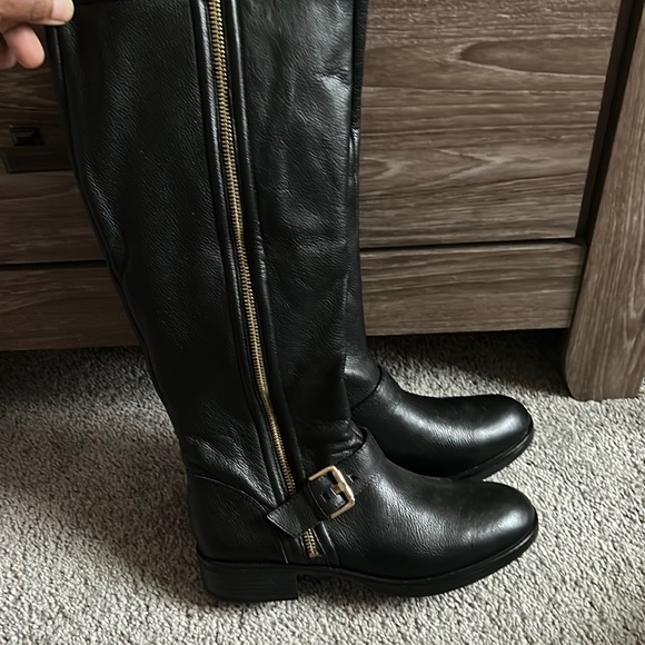 CIRCUS BY SAM EDELMAN BLACK LEATHER BOOTS SIZE 8 NWT - Picture 1 of 8
